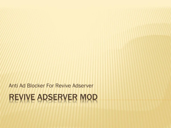 Anti Ad blocker for Revive Adserver
