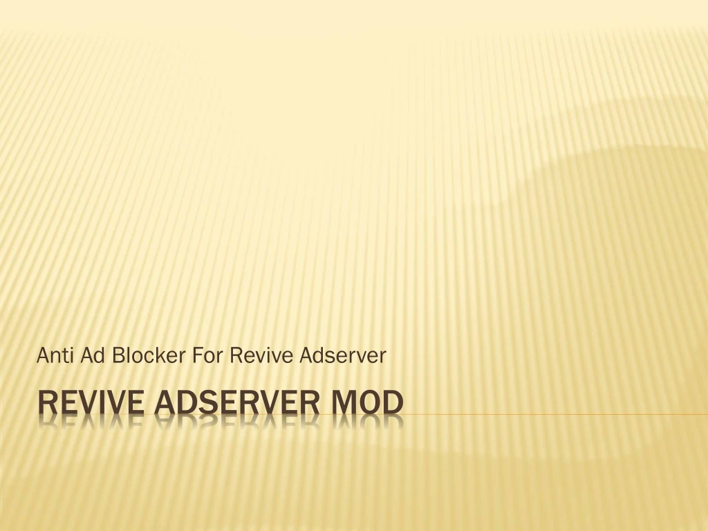anti ad blocker for revive adserver