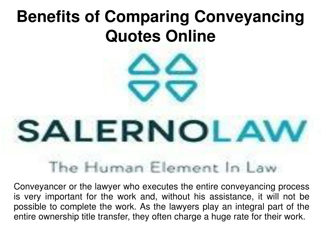 benefits of comparing conveyancing quotes online