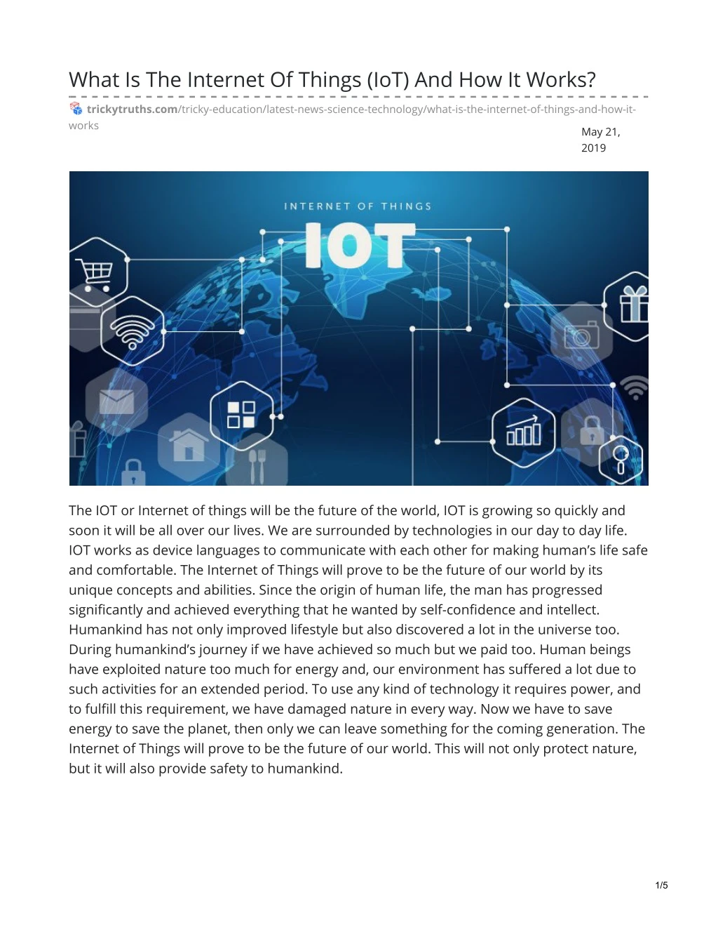 what is the internet of things