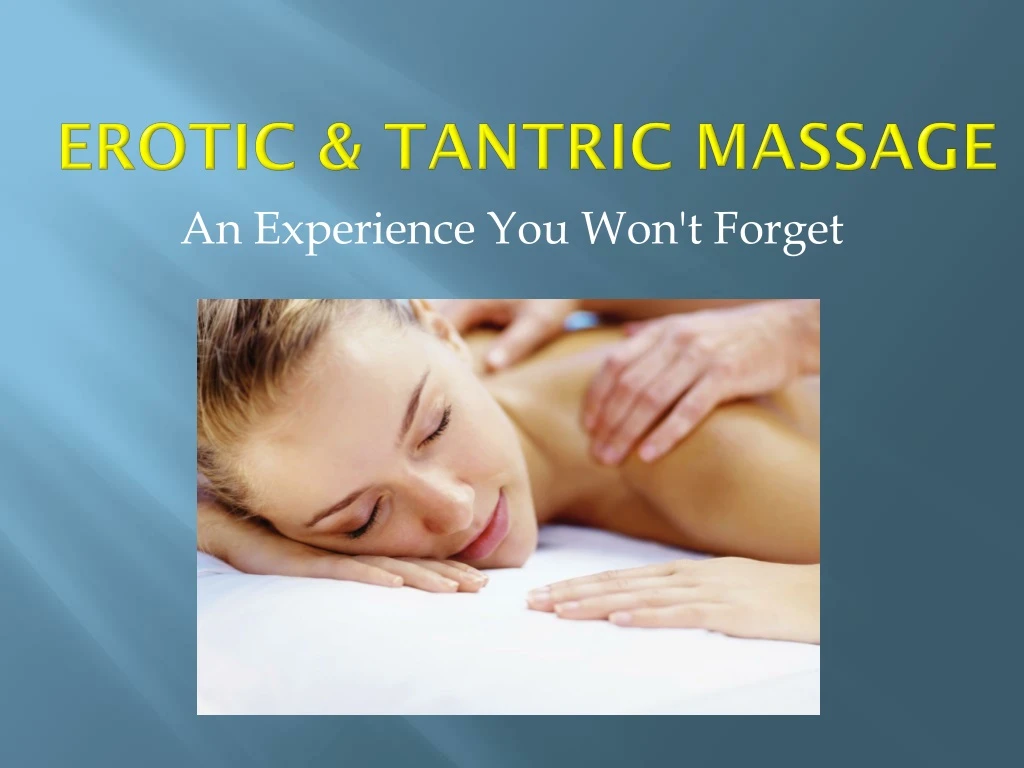 erotic tantric massage