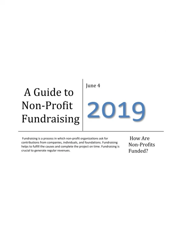 A Guide to Non-Profit Fundraising