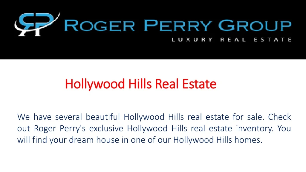 hollywood hills real estate
