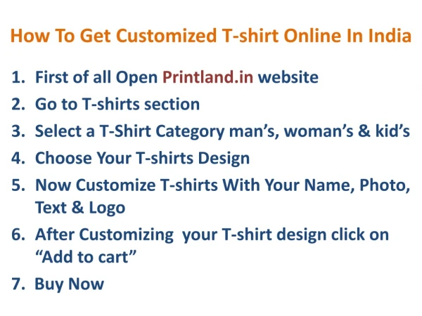 How to get personalized T-shirts online in India