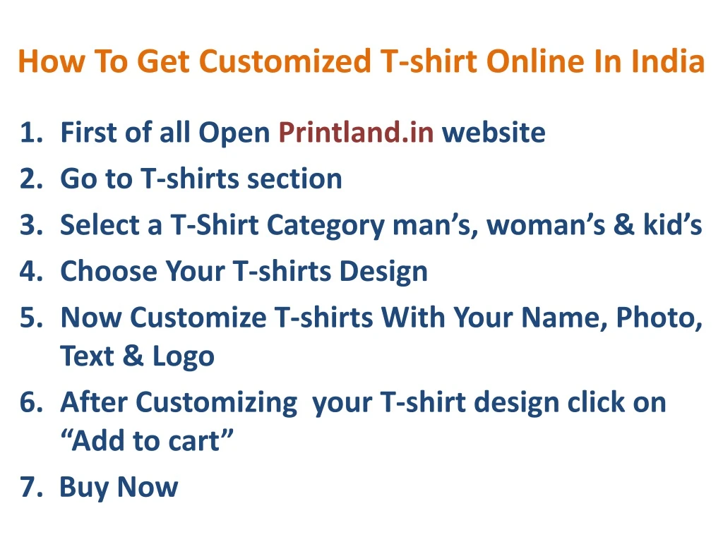 how to get customized t shirt online in india