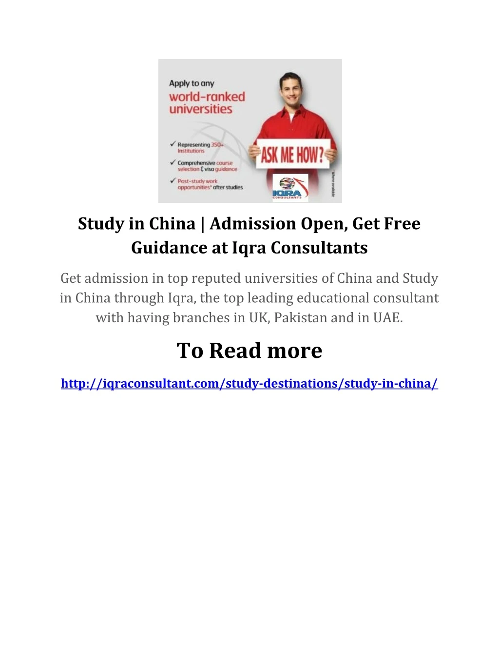 study in china admission open get free guidance