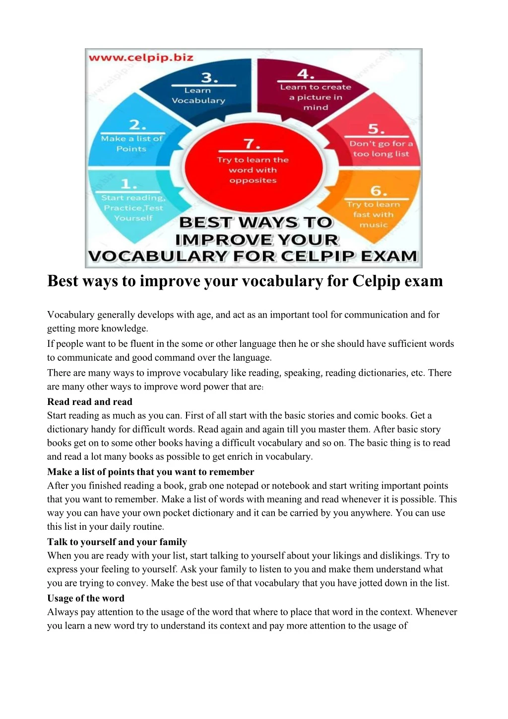 best ways to improve your vocabulary for celpip