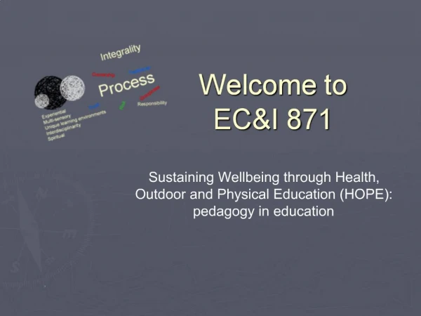 Welcome to ECI 871
