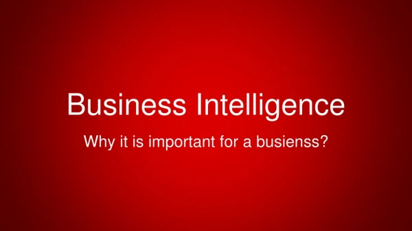 Business Intelligence Solutions Company