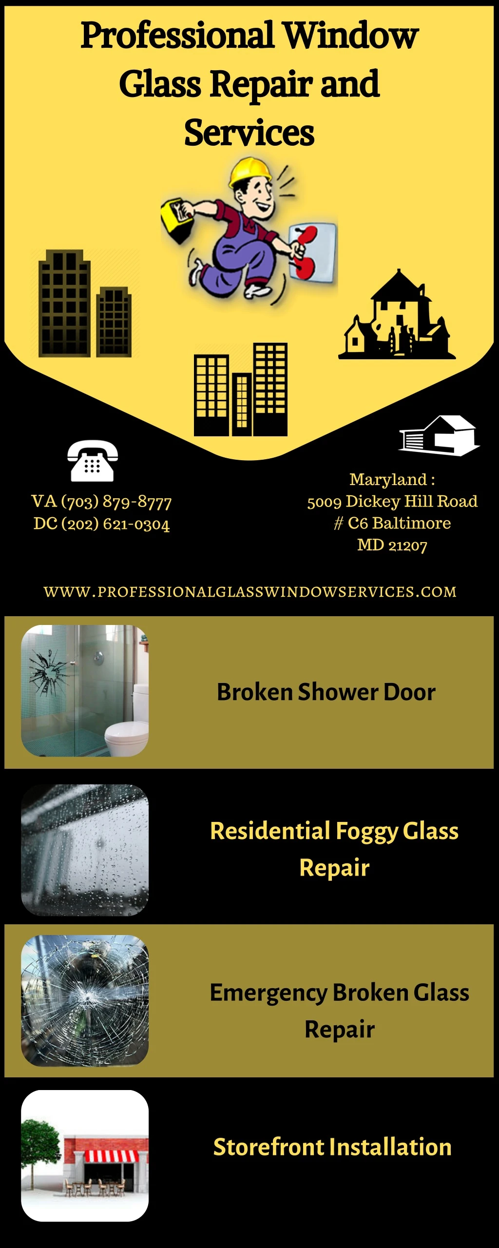 professional window glass repair and services