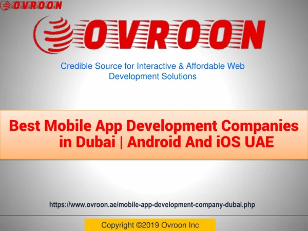 Mobile Apps Development Companies Dubai UAE | Ovroon Inc