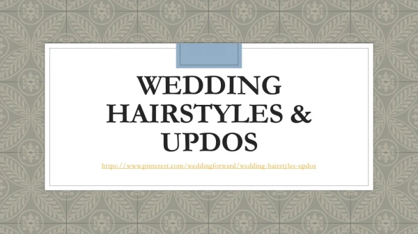 Wedding Hairstyles & Updos