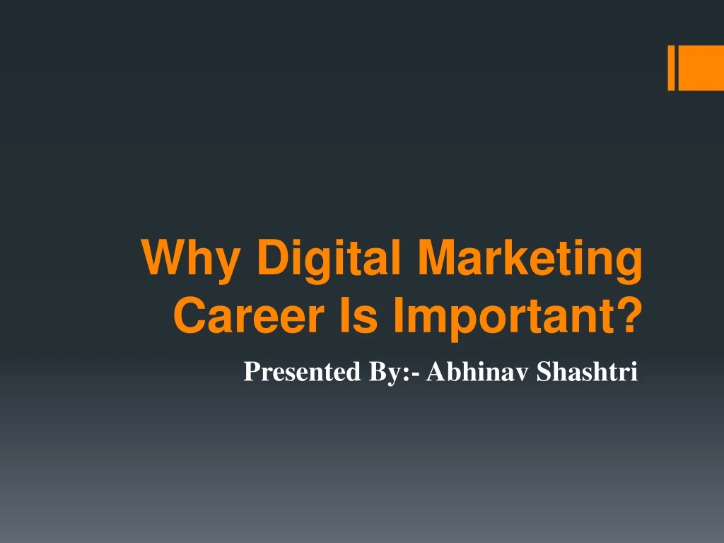 why digital marketing career is important