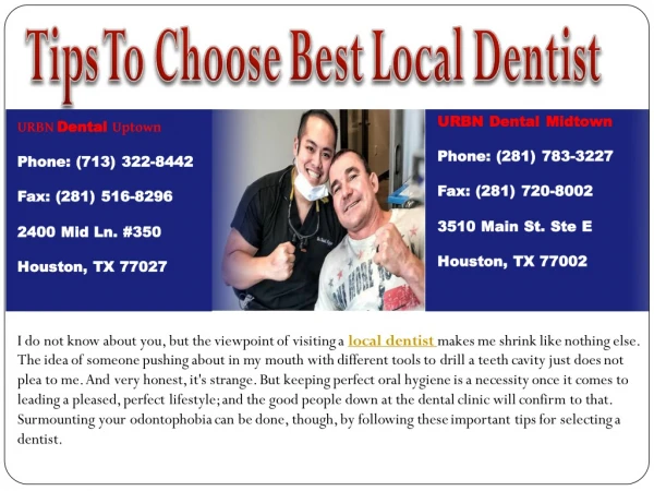 Tips To Choose Best Local Dentist
