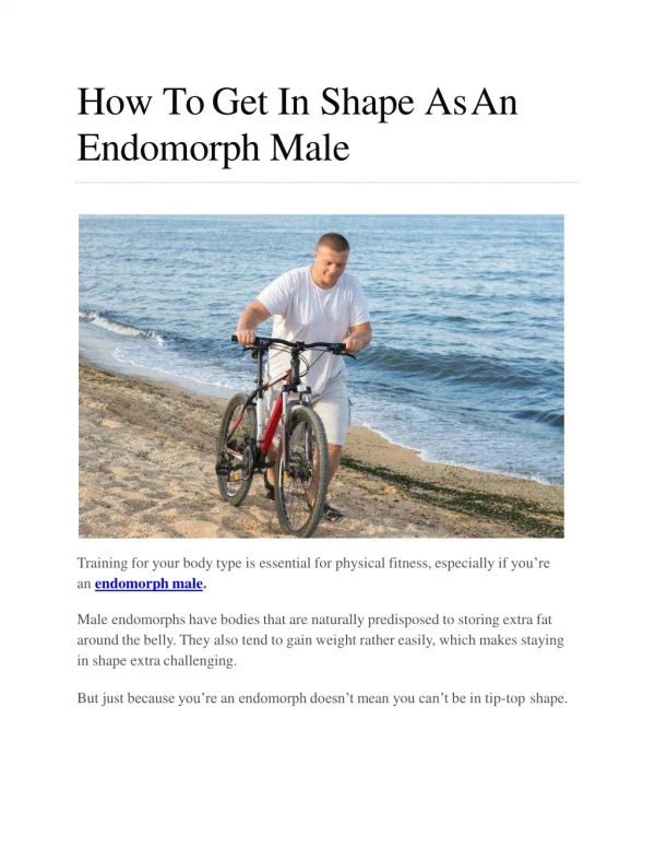 Endomorph Male