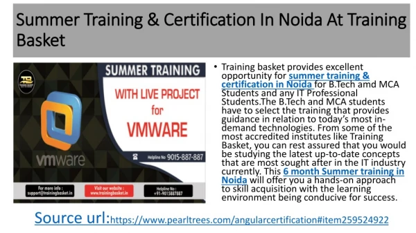 Best Summer Training In Noida
