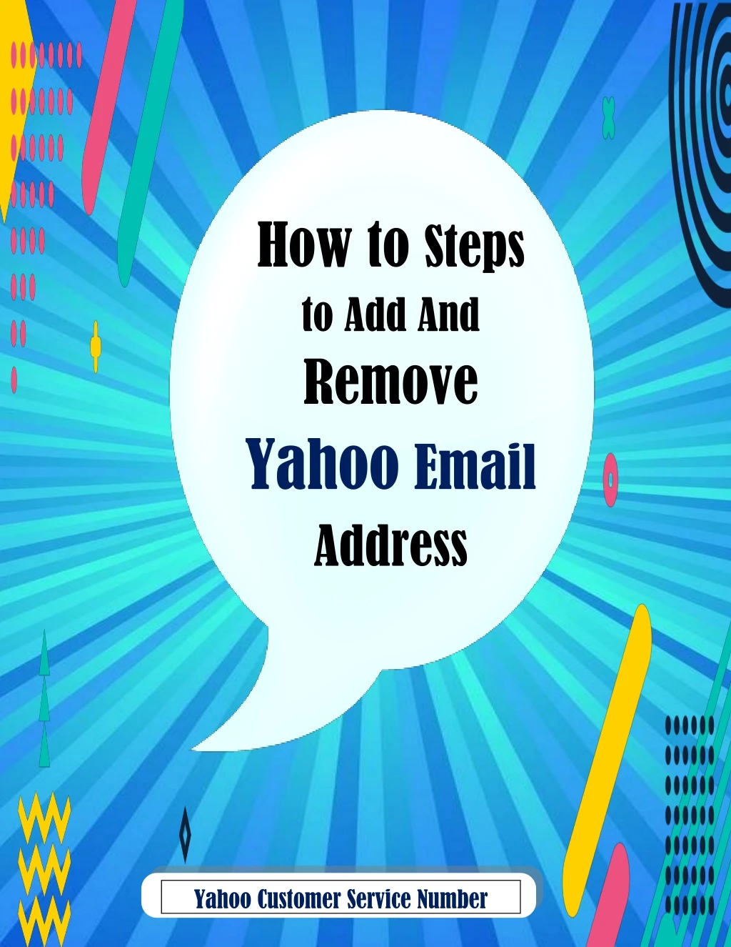 how to steps to add and remove yahoo email address