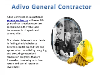 General Contractor - slide 1