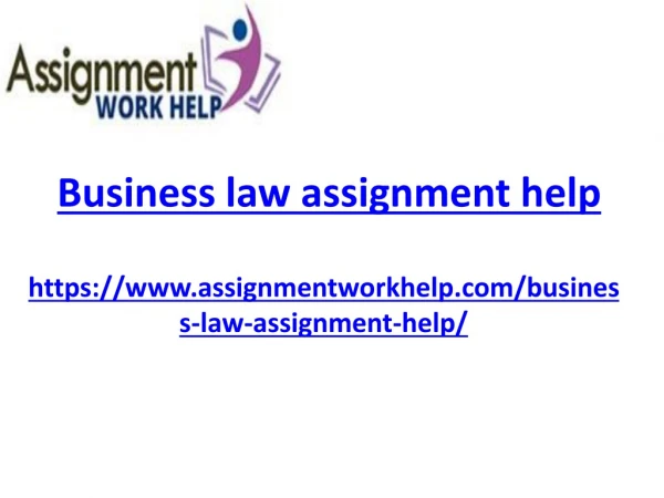 Business law assignment help