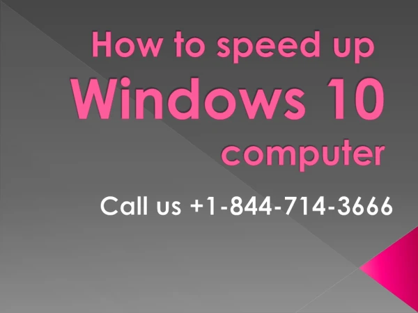How to speed up windows 10 computer