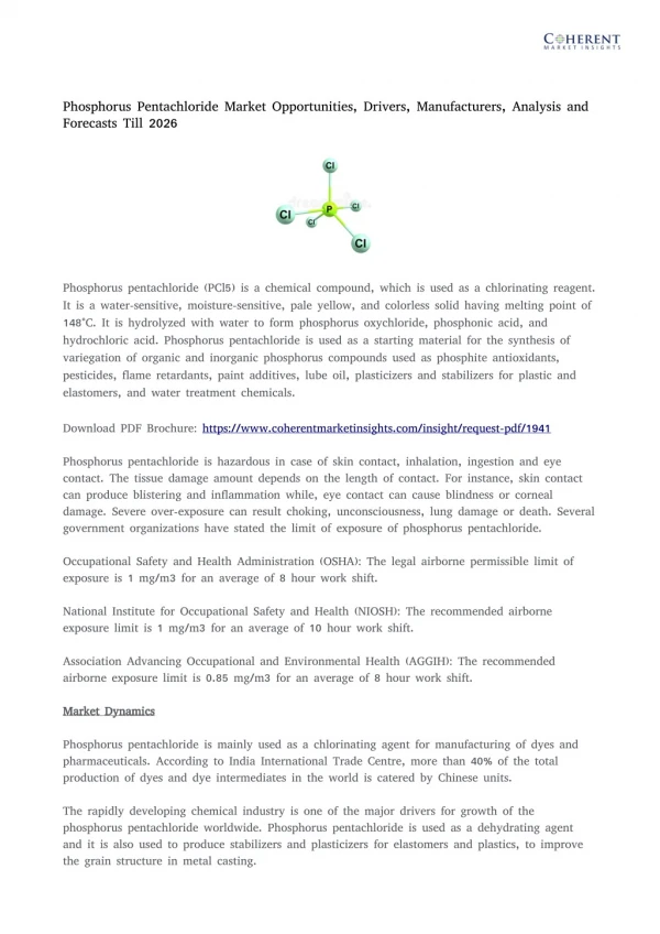 Phosphorus pentachloride market