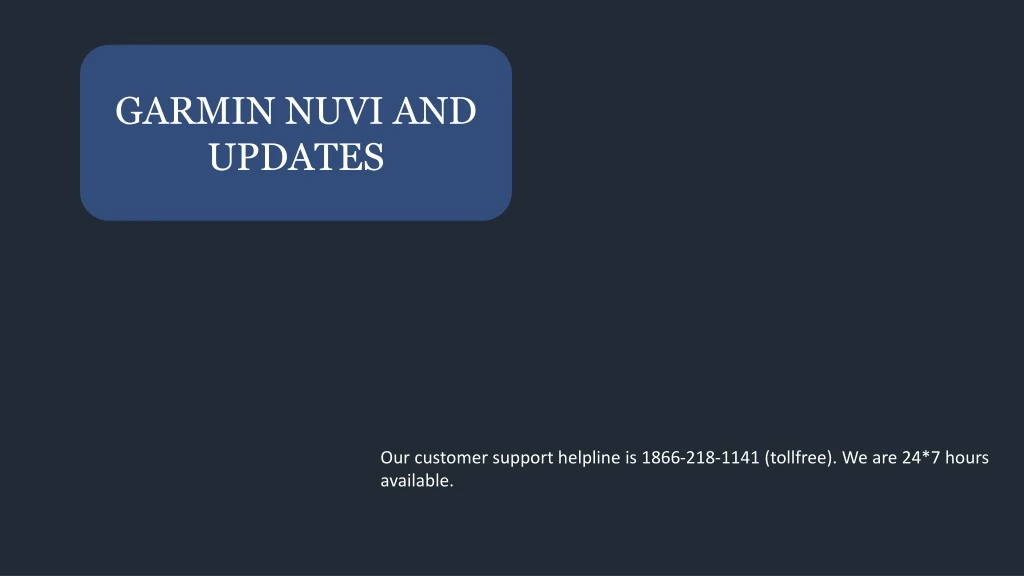 garmin nuvi and updates