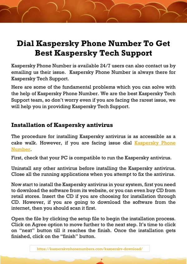 Dial Kaspersky Phone Number To Get Best Kaspersky Tech Support