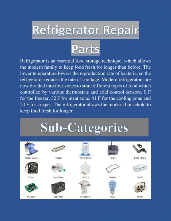 Refrigerator Repair Parts