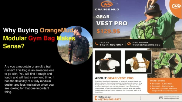 Why Buying Orange Mud Modular Gym Bag Makes Sense?