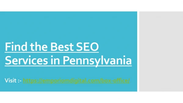 Find the Best SEO Services in Pennsylvania ?