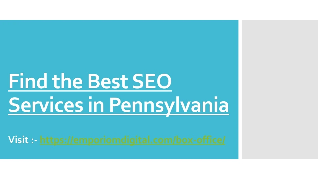 find the best seo services in pennsylvania