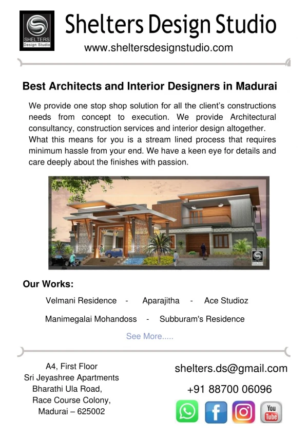 Architects in Madurai - Shelterdesignstudio