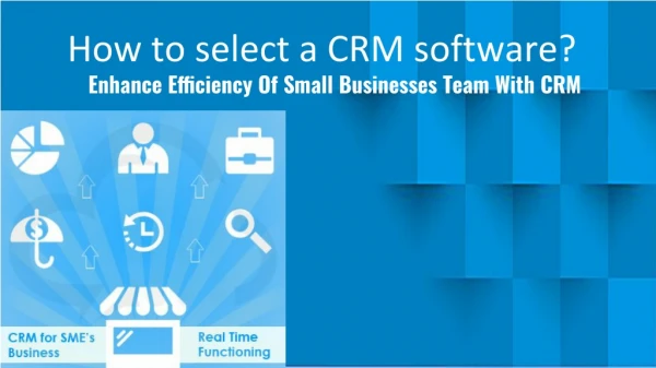 How to select a CRM software?