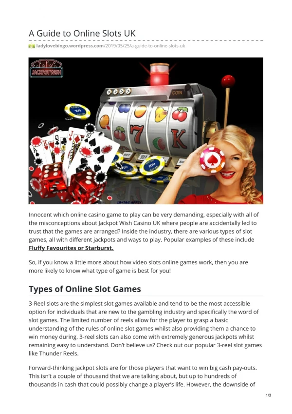 A Guide to Online Slots UK