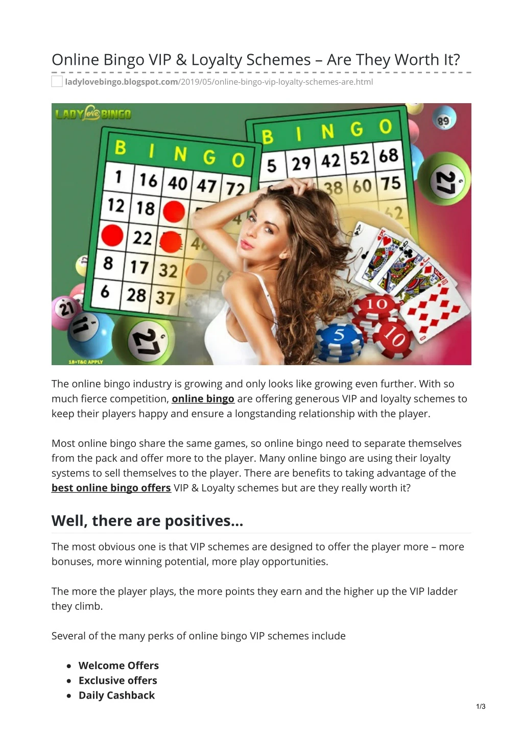 online bingo vip loyalty schemes are they worth it