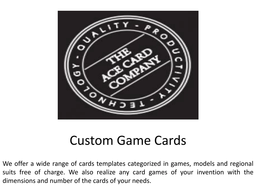 custom game cards