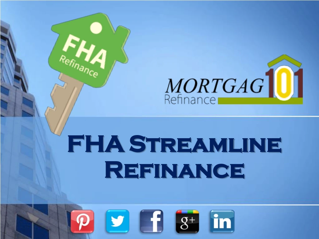 fha streamline refinance