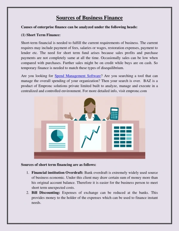 Sources of Business Finance