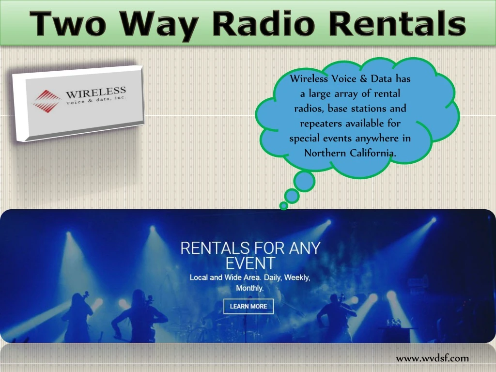 two way radio rentals