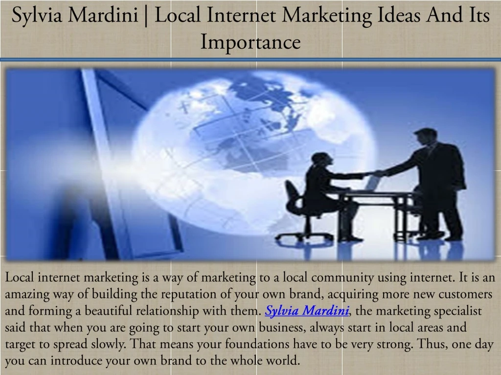 sylvia mardini local internet marketing ideas