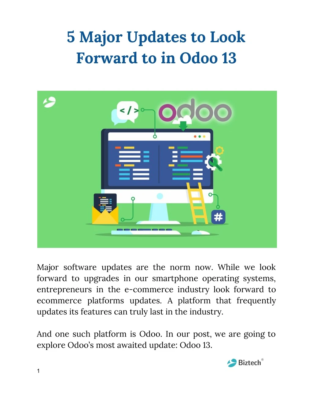 5 major updates to look forward to in odoo 13