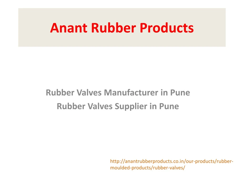 anant rubber products