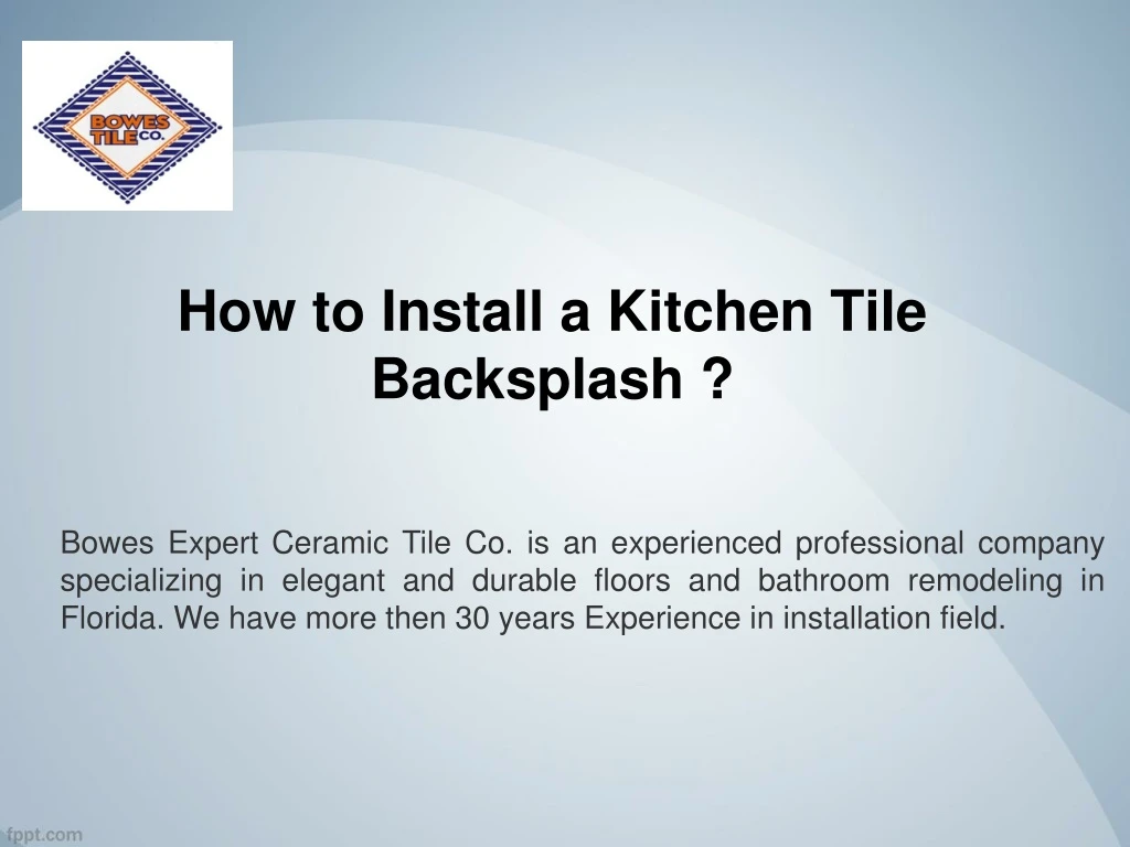 how to install a kitchen tile backsplash