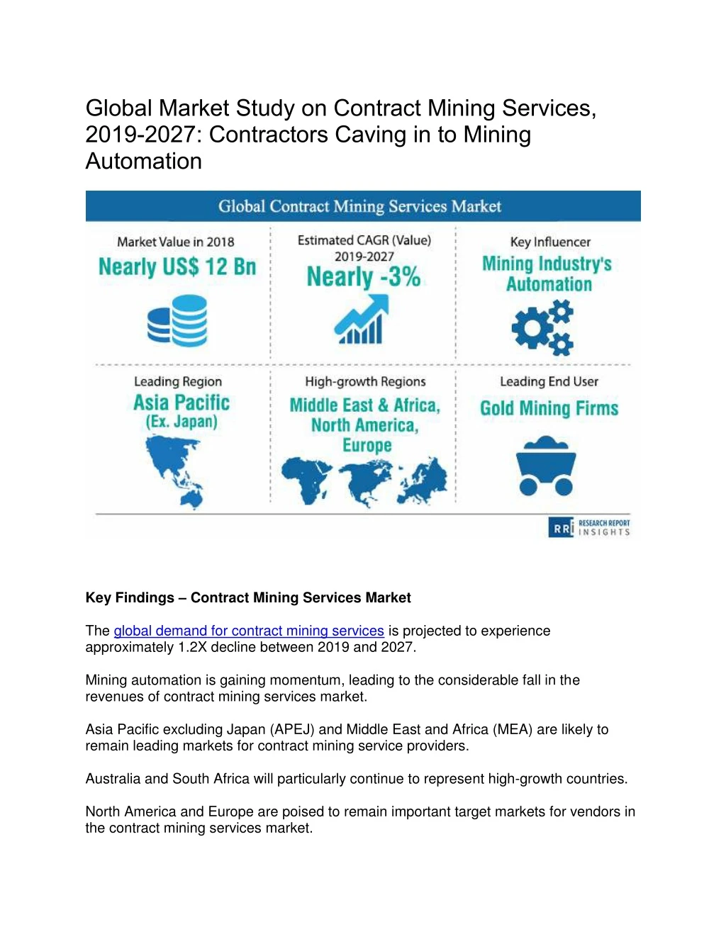 global market study on contract mining services
