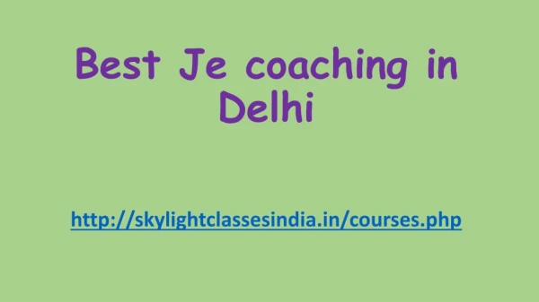 Best Junior engineer coaching in delhi 