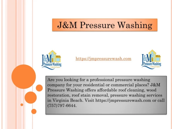 J&M Pressure Washing