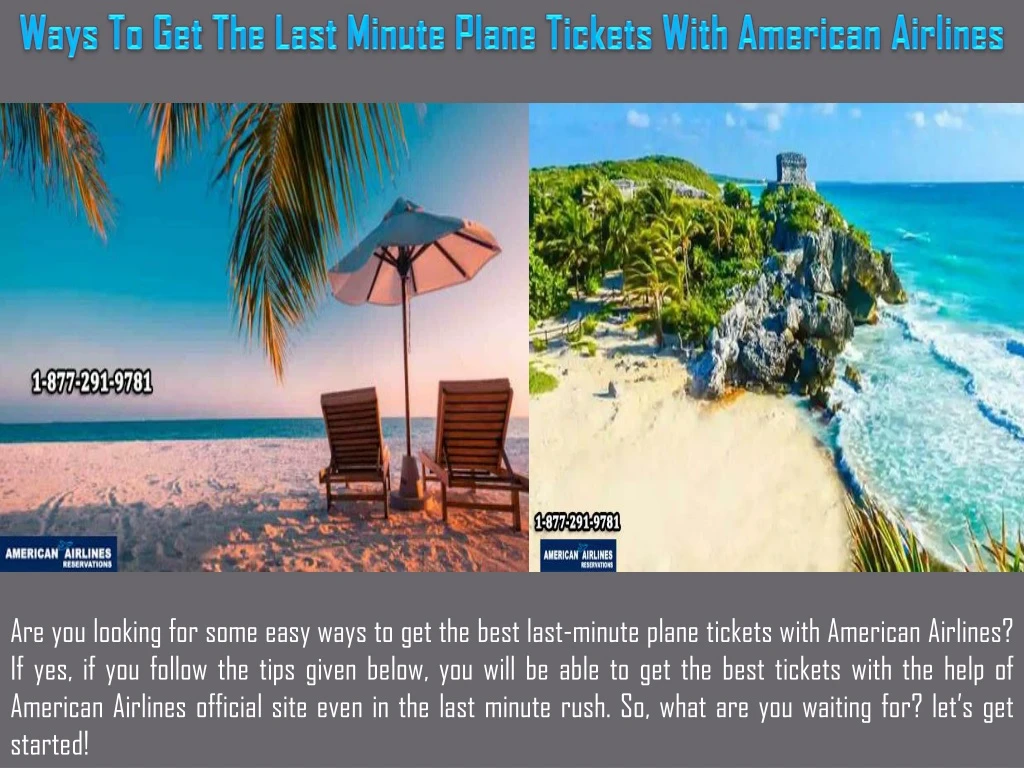 ways to get the last minute plane tickets with