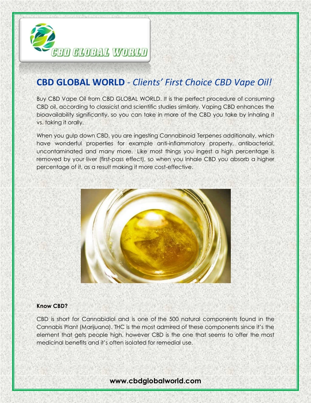 cbd global world clients first choice cbd vape oil