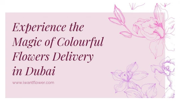 Experience the Magic of Colourful Flowers Delivery in Dubai