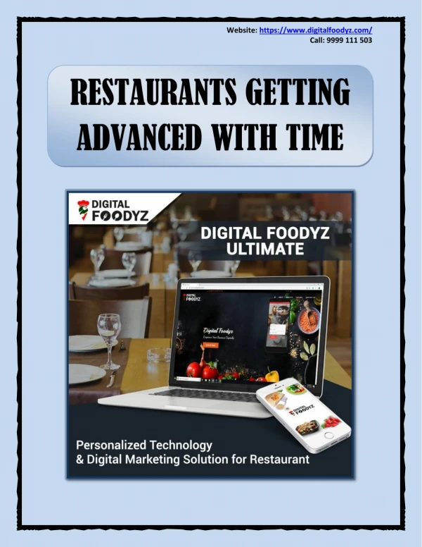 Digital Marketing for Restaurants - Getting Advanced With Time